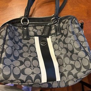 Coach striped purse